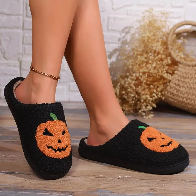 Cozy Pumpkin Slippers - Indoor Comfort